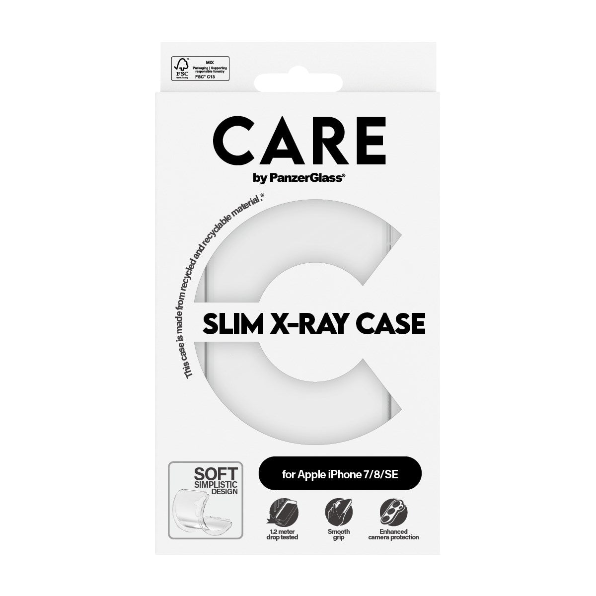 CARE by PanzerGlass® Fashionable Case Transparent X-Ray Soft Basic iPhone 7 | 8 | SE